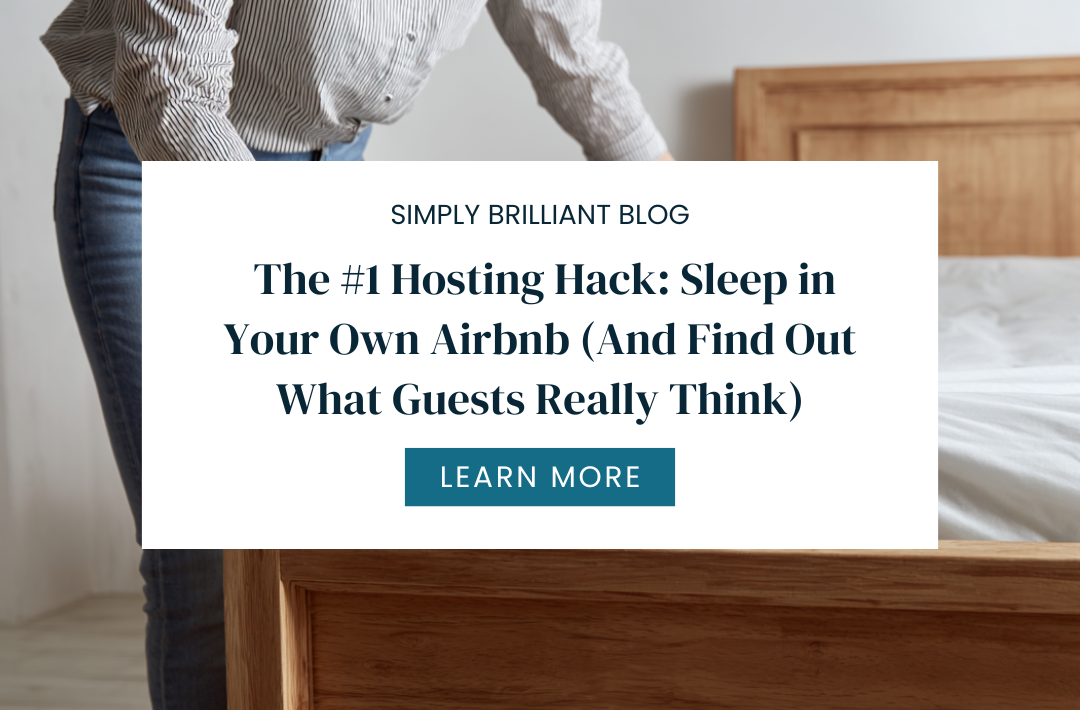 The title of blog with an image of a woman making a bed