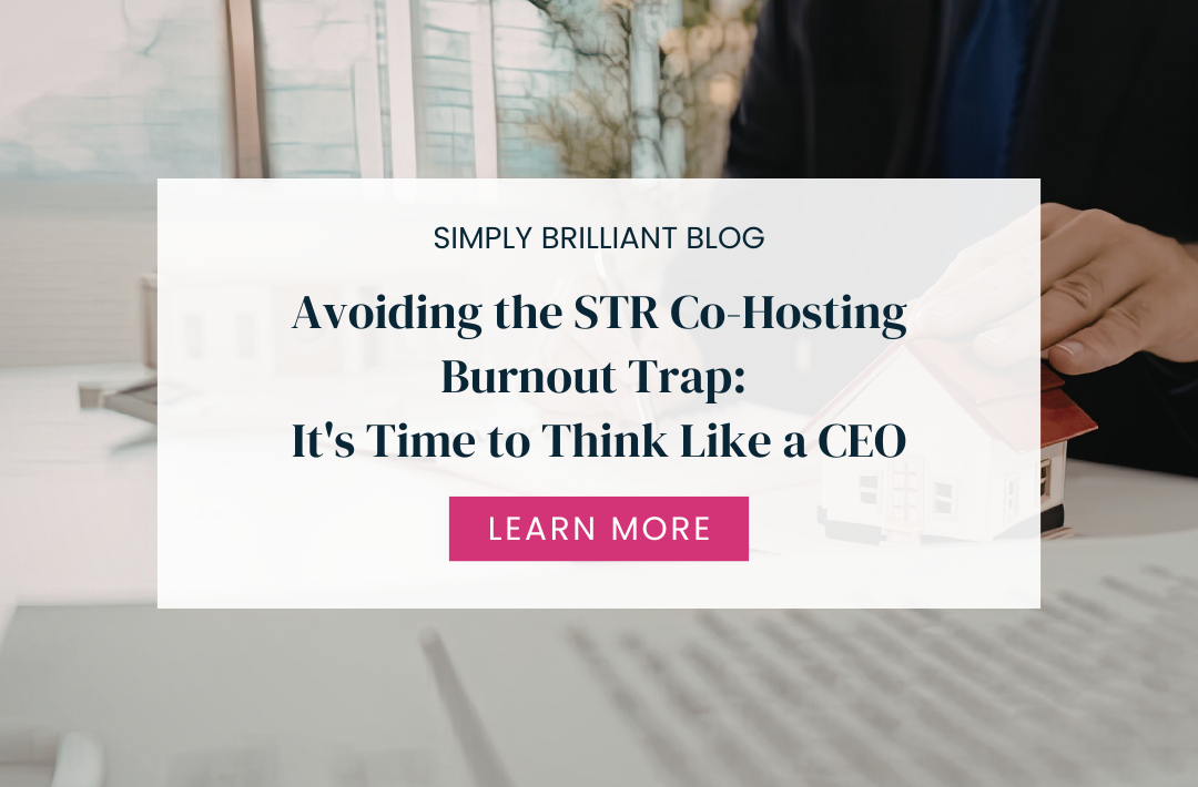 Title of blog- with an image of woman sitting at desk