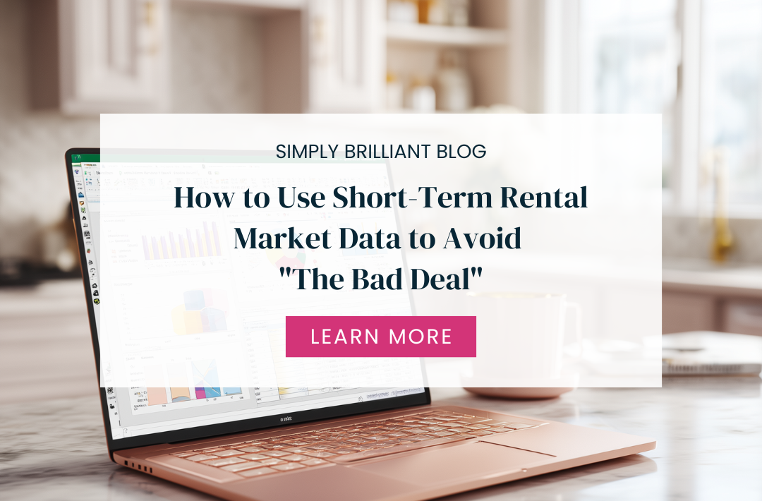 Short-term rental market data- image of a computer on a desk
