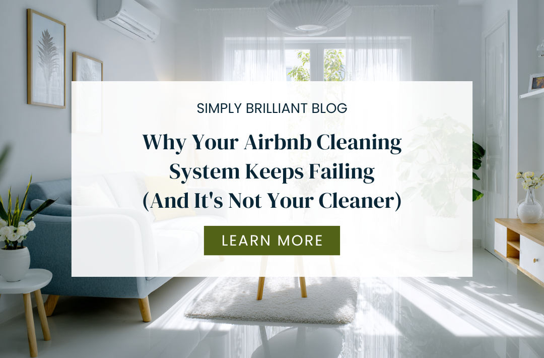 Guest-ready Airbnb bedroom demonstrating a consistent Airbnb cleaning system in place.